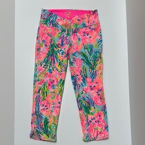 Lilly Pulitzer Luxletic Multicolored Cropped Leggings Coastal Florida Shells